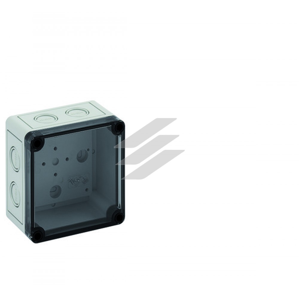 TK-коробка PC 1111-7-tm (110х110х66мм), полікарбонат, 7 метричних вводів під M20/25, IP66, прозора кришка, Spelsberg